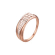 Ros¨¦goldene zweifarbige Ringe mit schlichtem Design