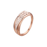 Ros¨¦goldene zweifarbige Ringe mit schlichtem Design