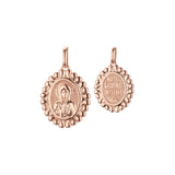 Saint Matrona 吊坠，玫瑰金两种色调，14K 镀金颜色