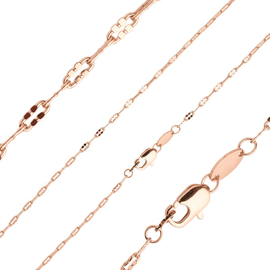 Correntes de lantejoulas folheadas a ouro 14K
