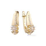 Aretes en Oro 14K, Oro Blanco, Oro Rosa, baño en dos tonos