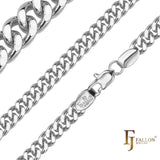 Cadenas Cubanas Clásicas Estilo Miami, enchapadas en Oro Amarillo de 14K en dos tonos, Oro 18K, Oro Blanco RF