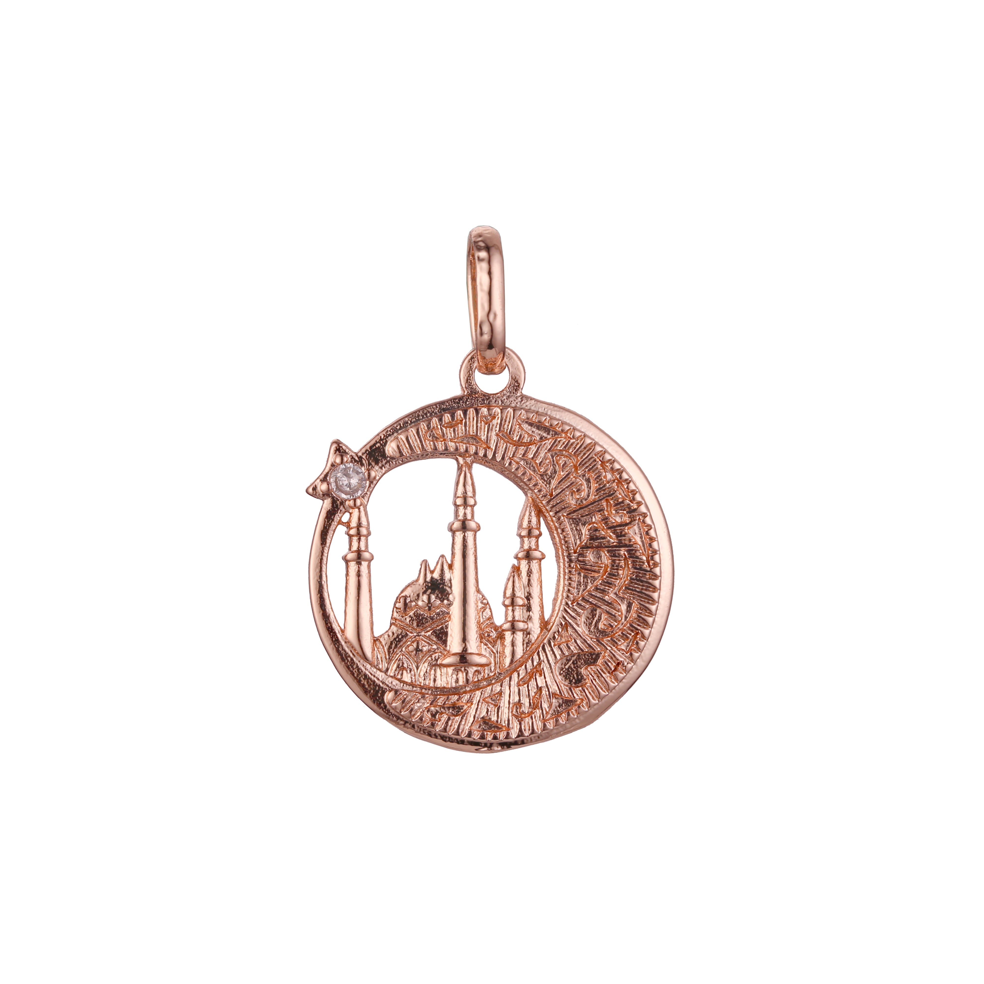 Pendant in Rose Gold two tone, 14K Gold plating colors