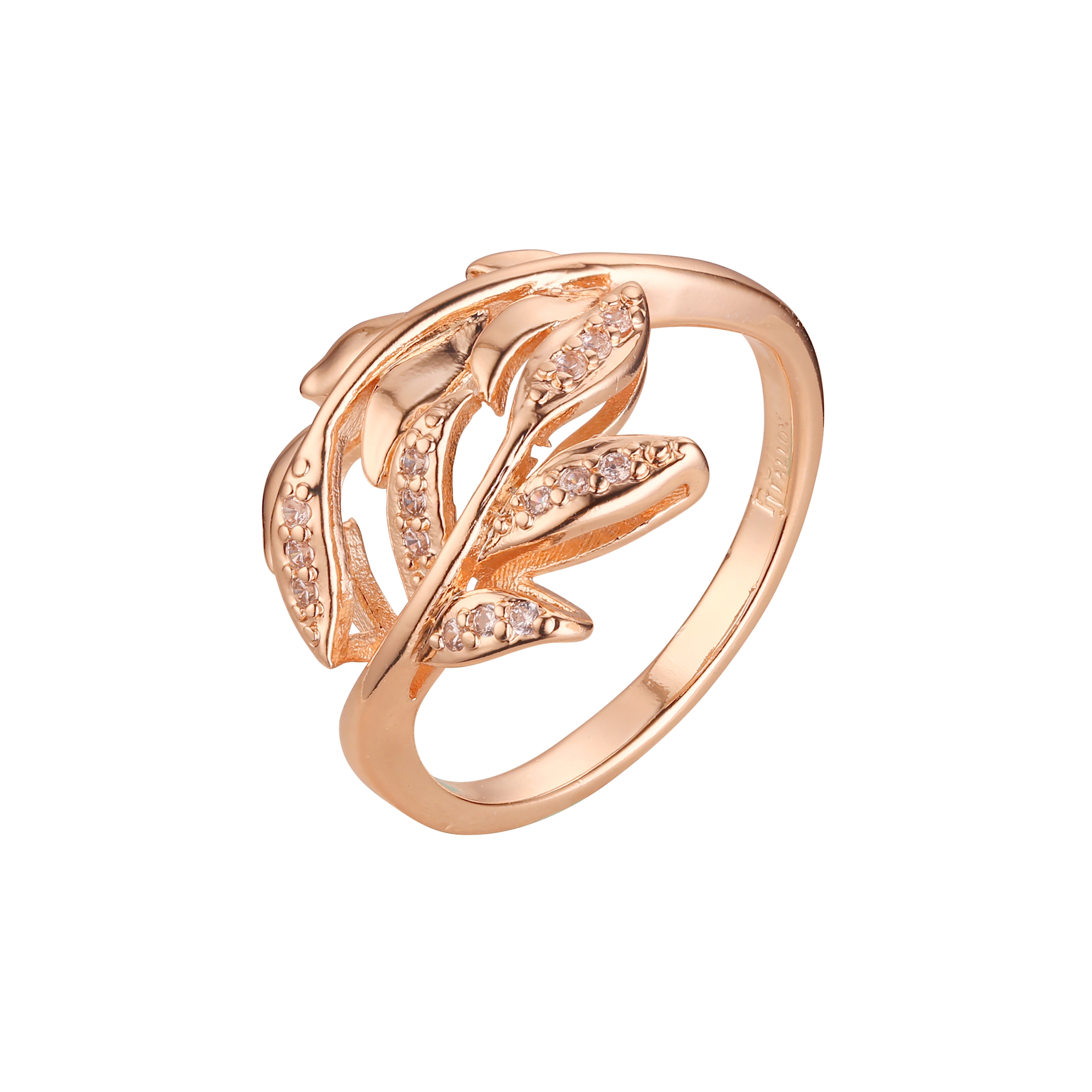 Fashion rings of branches and leaves in 18K Gold, 14K Gold, Rose Gold plating colors