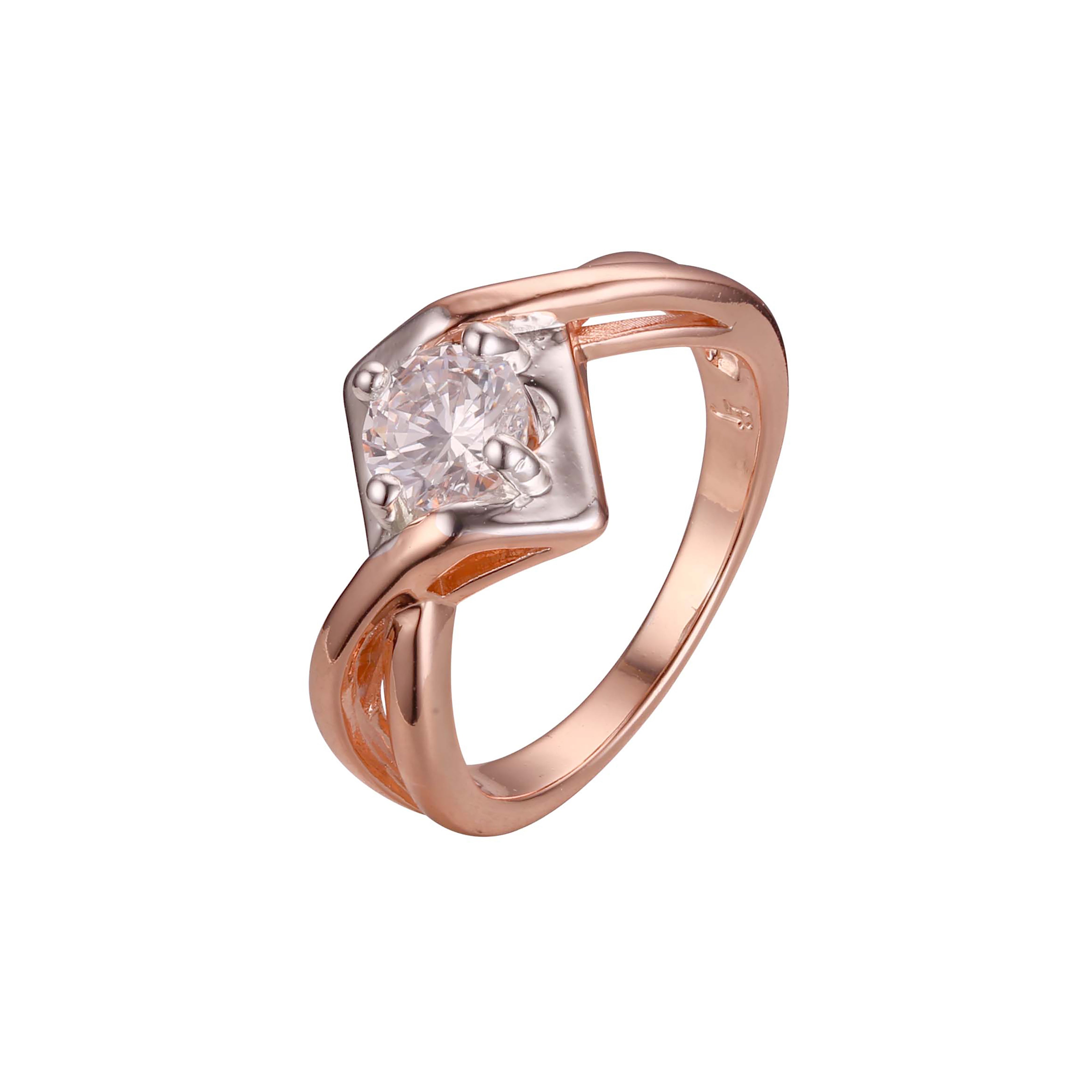 Rose Gold two tone solitaire design rings
