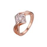 Rose Gold two tone solitaire design rings