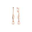 Pearl earrings in White Gold, Rose Gold plating colors