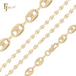 Oval coin shape sequin 14K Gold chains