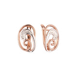 Rose Gold two tone earrings