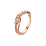 Ringe aus Ros¨¦gold mit schlichtem Design und Pflastersteinen