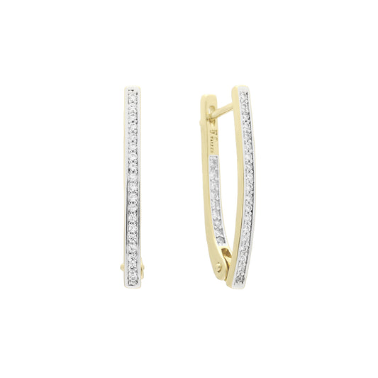 .14K ゴールド ツートンカラー、ホワイト ゴールド、ローズ ゴールド メッキ色のトール クラスター イヤリング