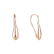 .Pendientes de gancho de alambre de lágrima de oro rosa