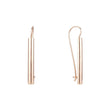 Long bar wire hook Rose Gold earrings