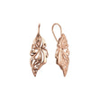 .Flower wire hook earrings in Rose Gold, two tone plating colors