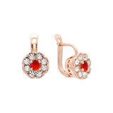 Aretes de racimo en Oro de 14K, Oro Rosa, baño de dos colores