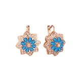 Cluster-Ohrringe mit Sonnenblumenbl¨¹ten in den Farben 14 Karat Gold, Wei?gold und Ros¨¦gold