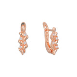 14K 金耳环，镀玫瑰金颜色