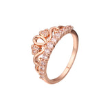 Crown rings in 18K Gold, White Gold, 14K Gold, Rose Gold, two tone plating colors