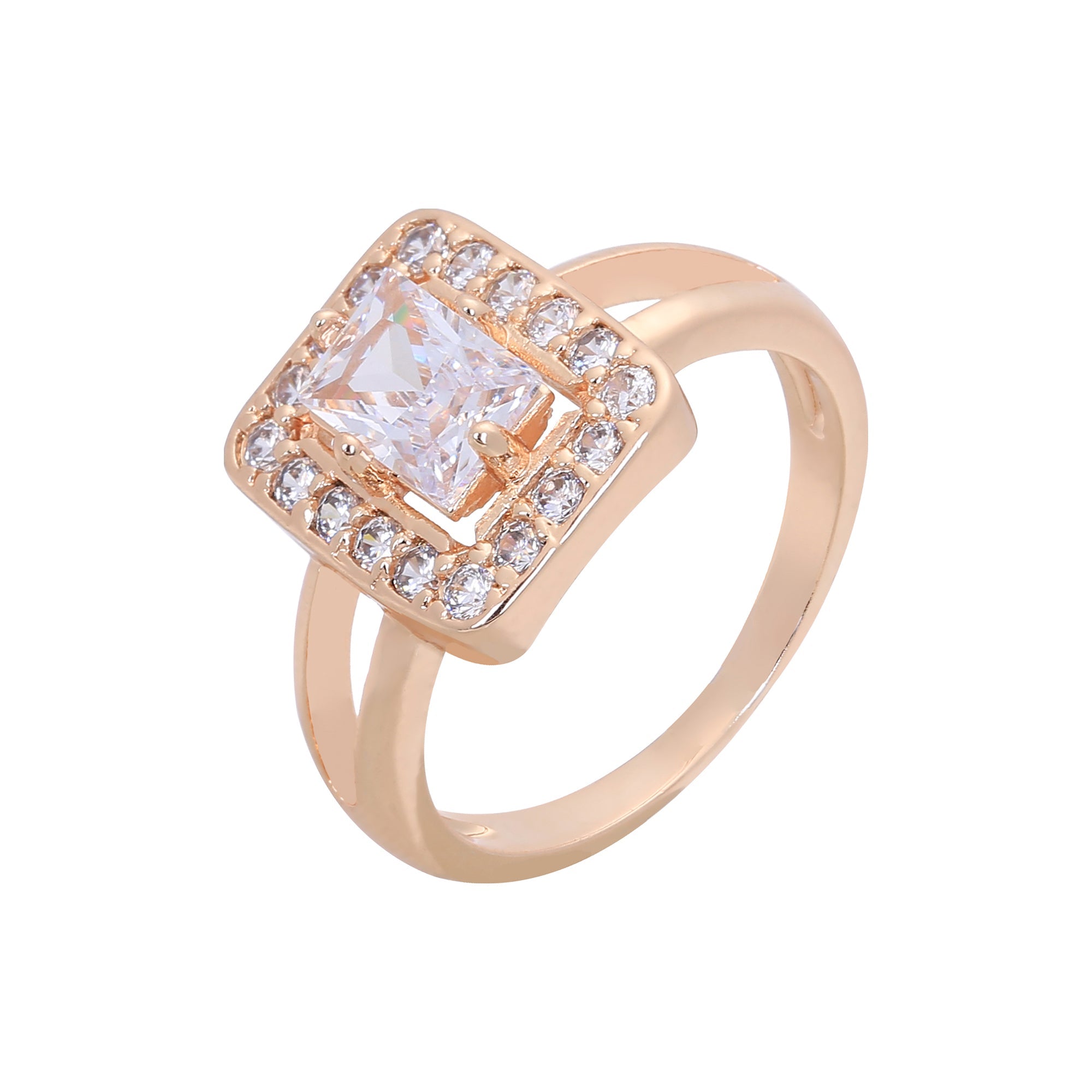 Zweireihige Ringe aus Ros¨¦gold mit Pflastersteinen