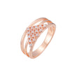 Rose Gold triangle cluster rings