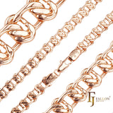 14K ゴールド、ローズゴールド、ホワイトゴールドメッキのケーブル スネイル リンク チェーン