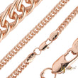 Geh?mmerte Spiga-Gliederketten, plattiert mit 14 Karat Gold, Ros¨¦gold, zweifarbig