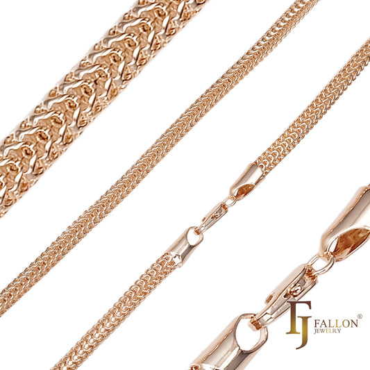 Cadenas Serpiente enchapadas en Oro 14K, Oro Rosa