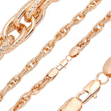 Correntes de corda marteladas banhadas em ouro 18K, ouro 14K, ouro rosa
