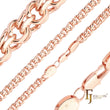 Correntes de elos de rolo duplo com mola Rose Gold Bismarck