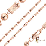 Abalorios y cadenas de eslabones farolillos chapados en Oro Rosa