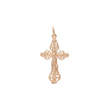🔥 Eastern Orthodox Russian budded pendant in Rose Gold & White Gold plating colors
