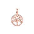 Colgante Halo Árbol de la Vida en oro rosa, oro de 14 quilates y oro blanco.
