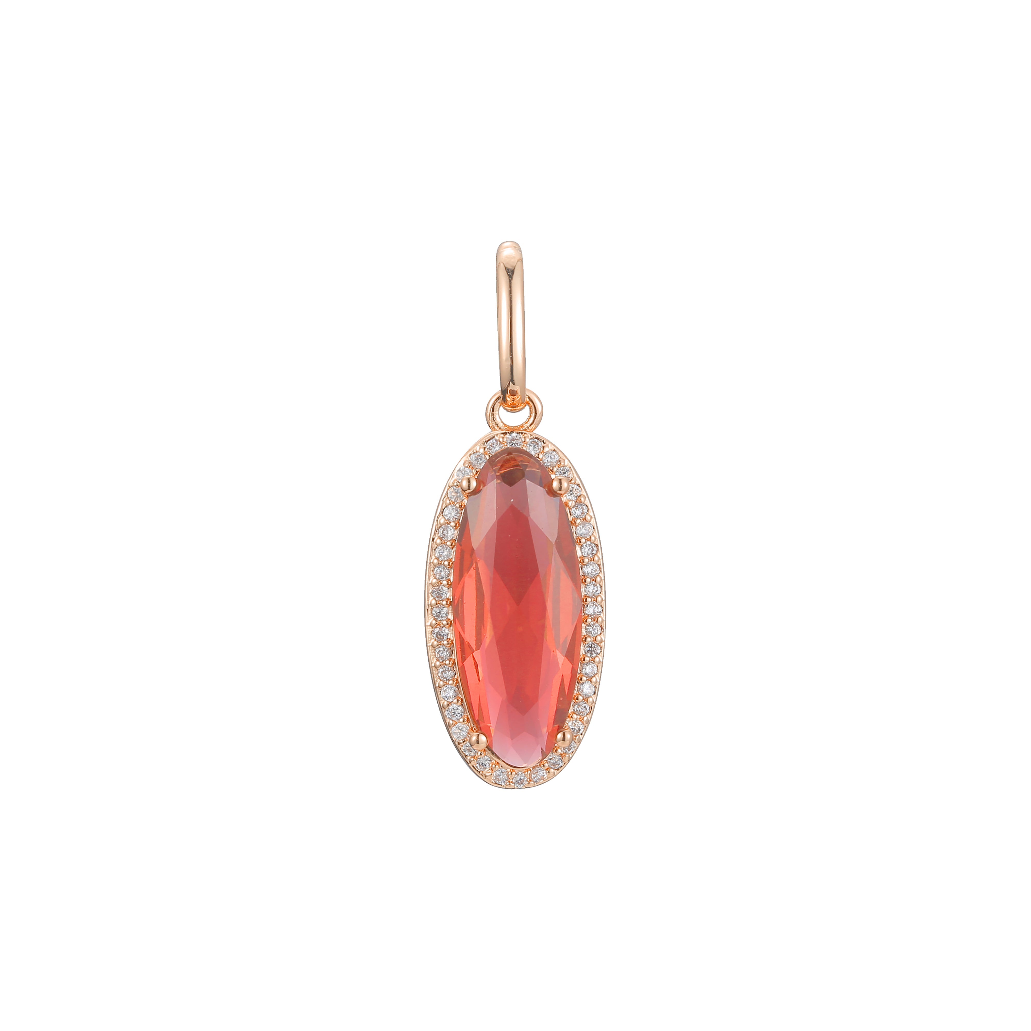 Solitaire pendant in 14K Gold, Rose Gold plating colors