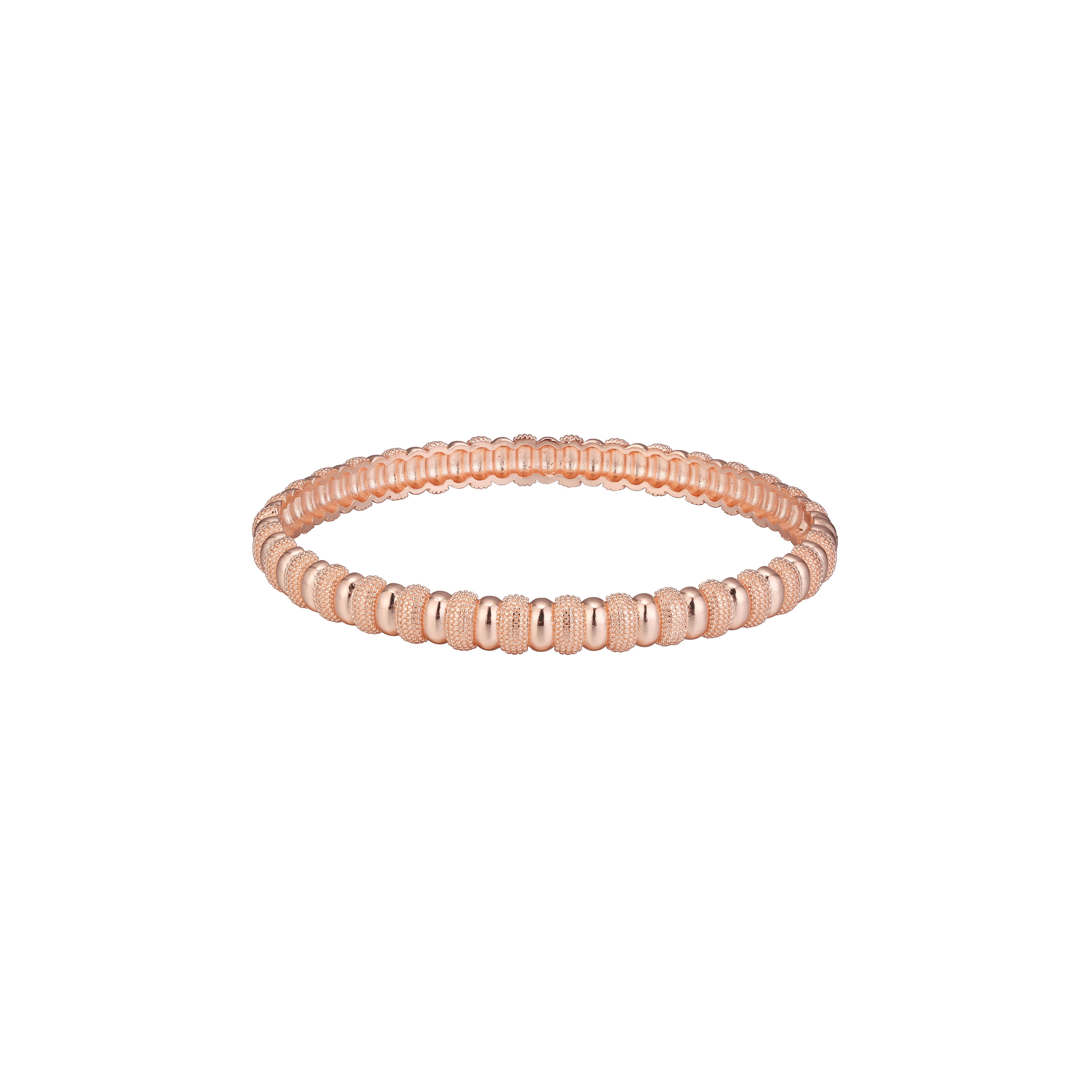 Stapelbare Armbänder aus 14-karätigem Gold und Roségold