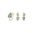 Rose Gold two tone cluster great leave set