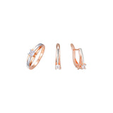 Rose Gold two tone solitaire set