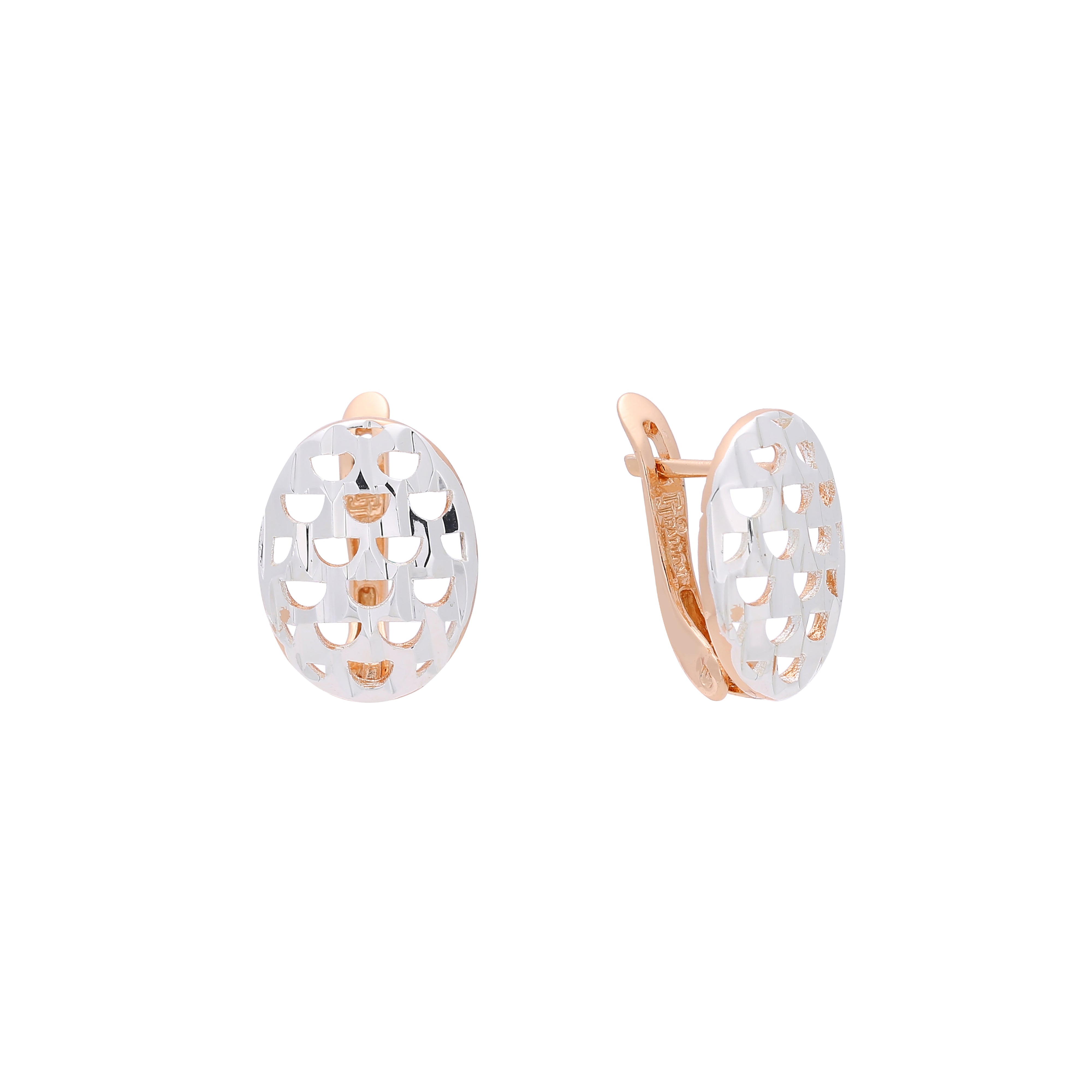 Rose Gold two tone earrings