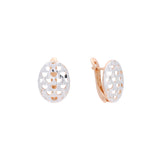 Rose Gold two tone earrings