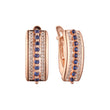 Aretes de racimo de dos tonos de oro rosa