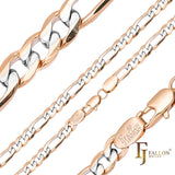 Eslabón Figaro clásico Oro rosa, Cadenas bicolor