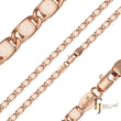 Snail link dotted white chains plated in 14K Gold, Rose Gold, two tone