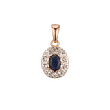 Halo solitaire pendant in Rose Gold, two tone pendant