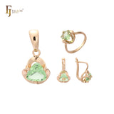Rose Gold solitaire triangular CZ set