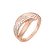 Ros¨¦goldene zweifarbige Ringe mit schlichtem Design