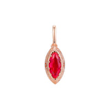 Solit?r-Marquise-Anh?nger aus 14-kar?tigem Gold, Ros¨¦gold-Beschichtung