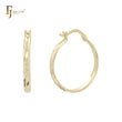 Textured 14K Gold Hoop earrings