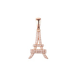 Eiffel Tower pendant in 14K Gold, Rose Gold, White Gold plating colors
