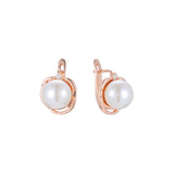 Pearl earrings in 14K Gold, Rose Gold plating colors