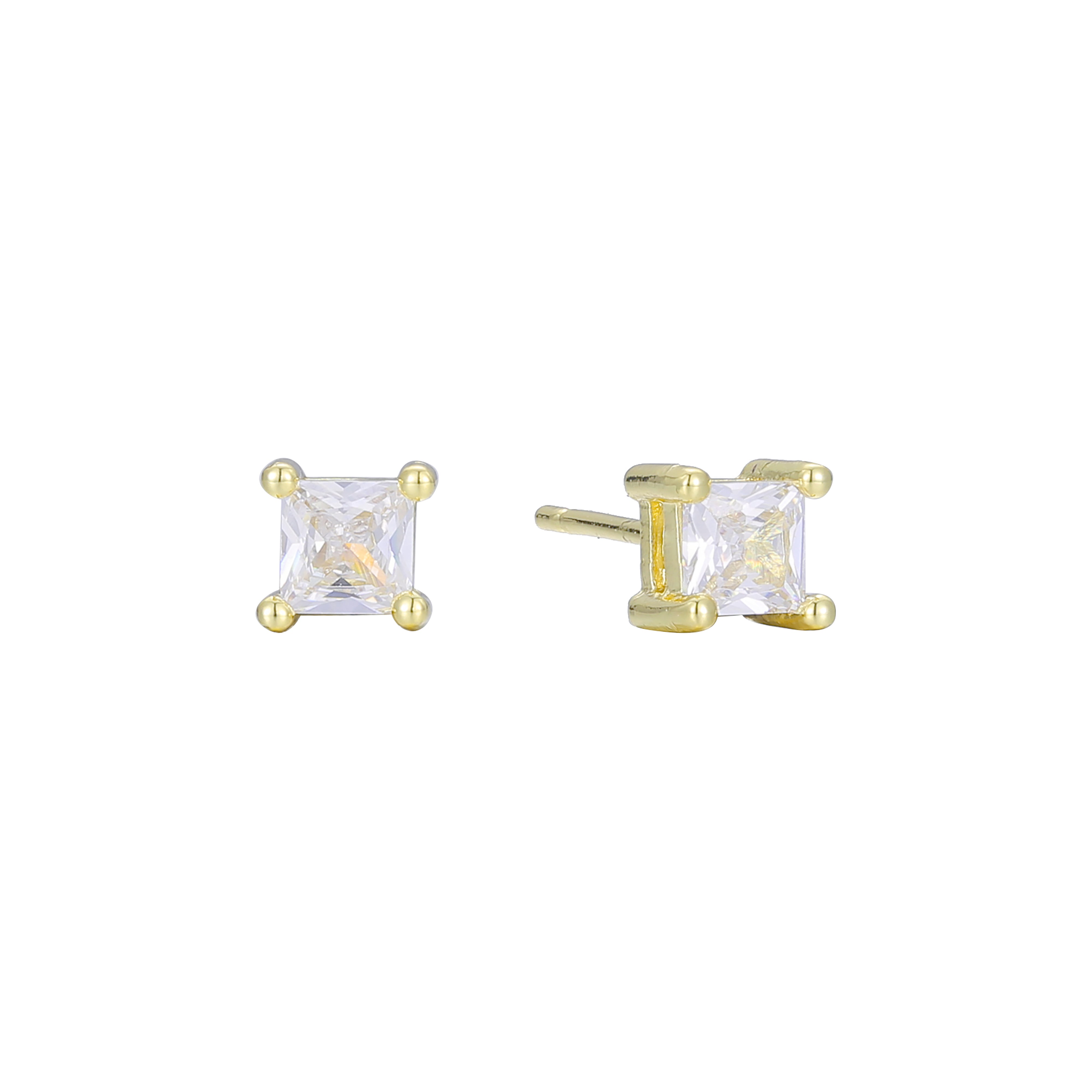 Doppelte Schmetterlings-Cluster-Huggie-Ohrringe aus 14-kar?tigem Gold