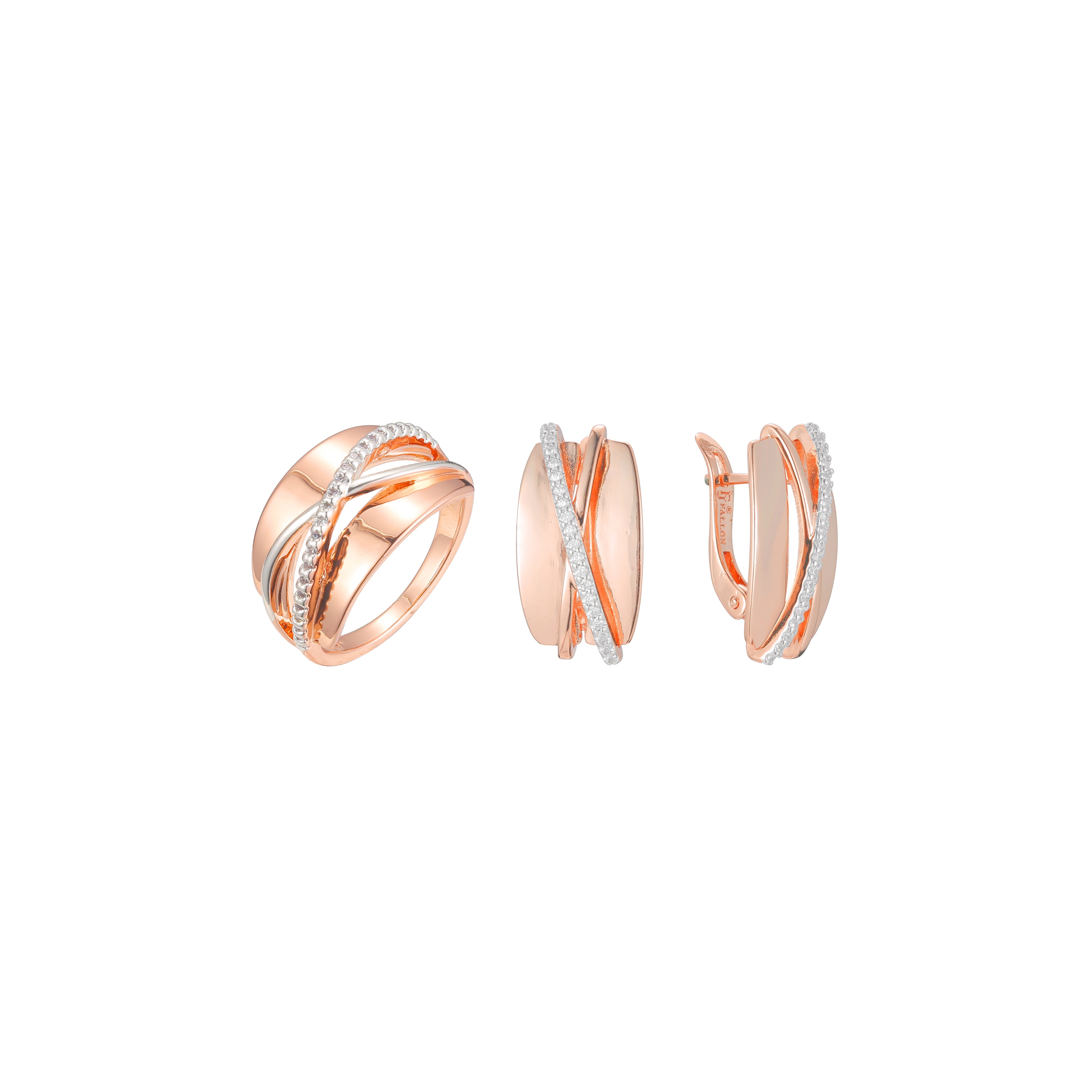 Zweifarbiges Solit?r-Set aus Ros¨¦gold
